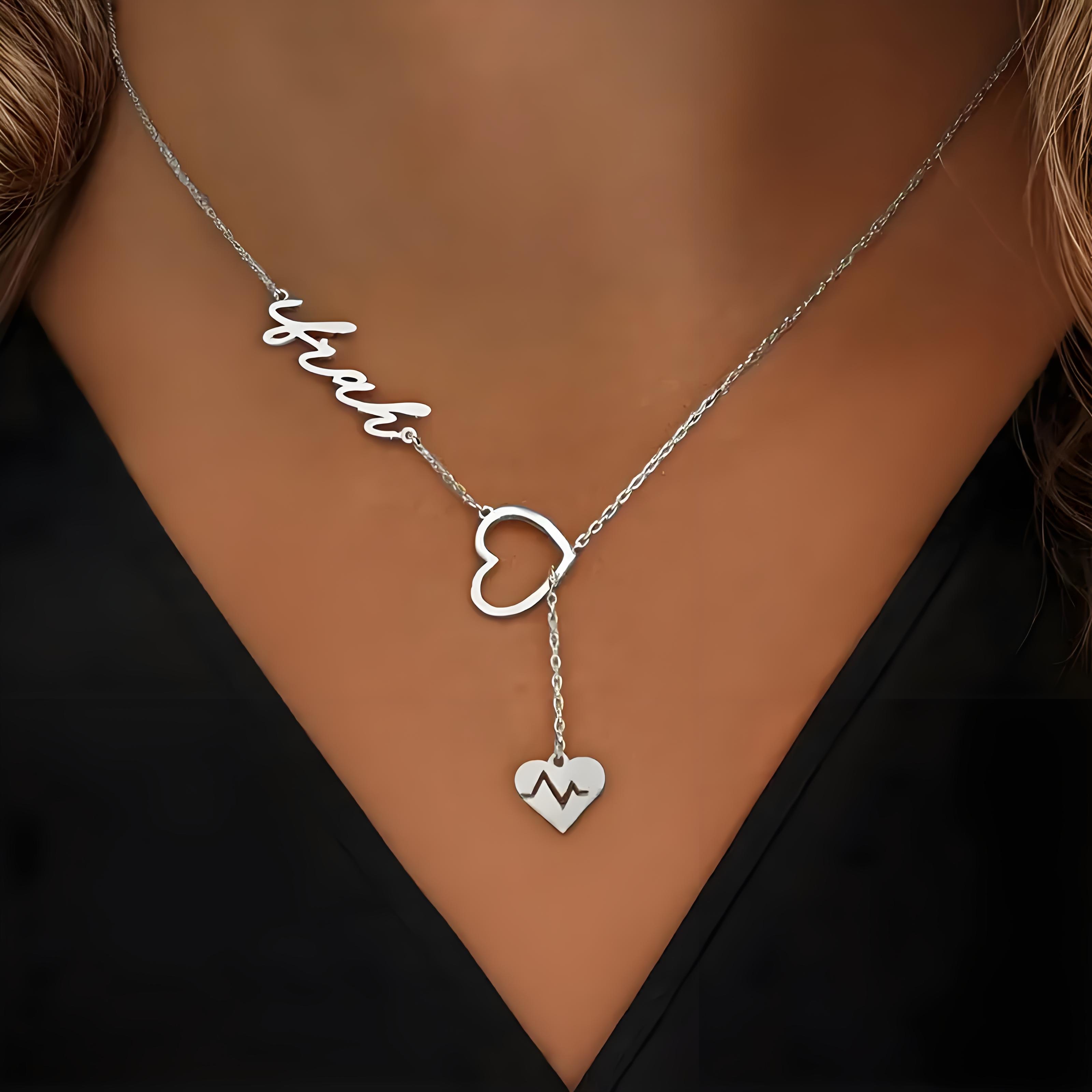 Kişiye Özel Çift Kalp Atışı İs - Birth Flower Necklace incelemesi ve fiyatı